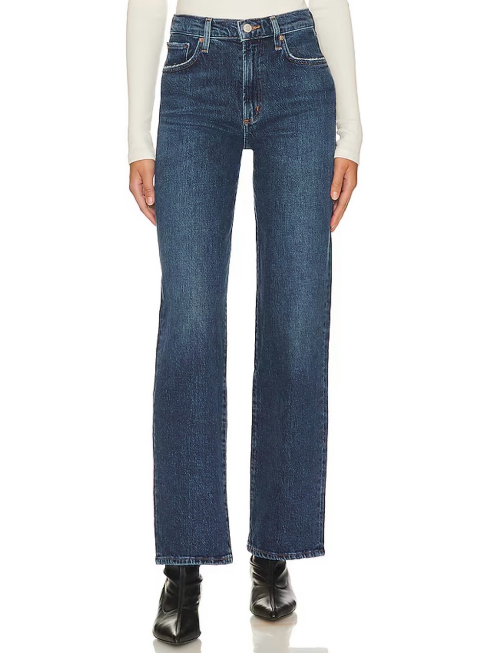 Agolde Harper Mid Rise Relaxed Straight Jeans in Tempo 31